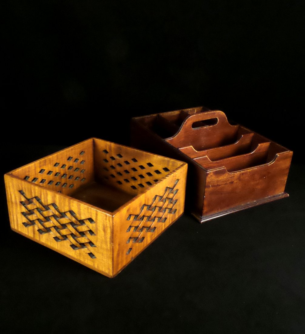 Two Wood Letter Caddies (1 of 5)