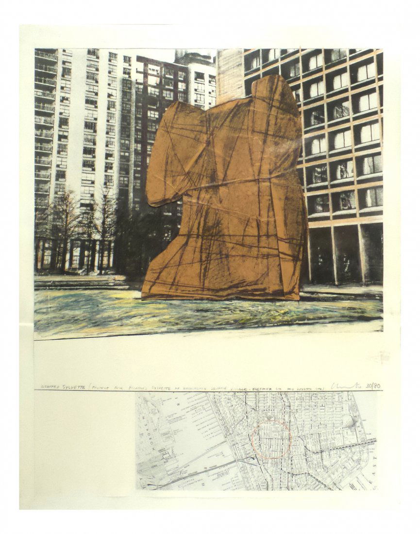Christo, "Wrapped Sylvette" Lithograph (1 of 4)