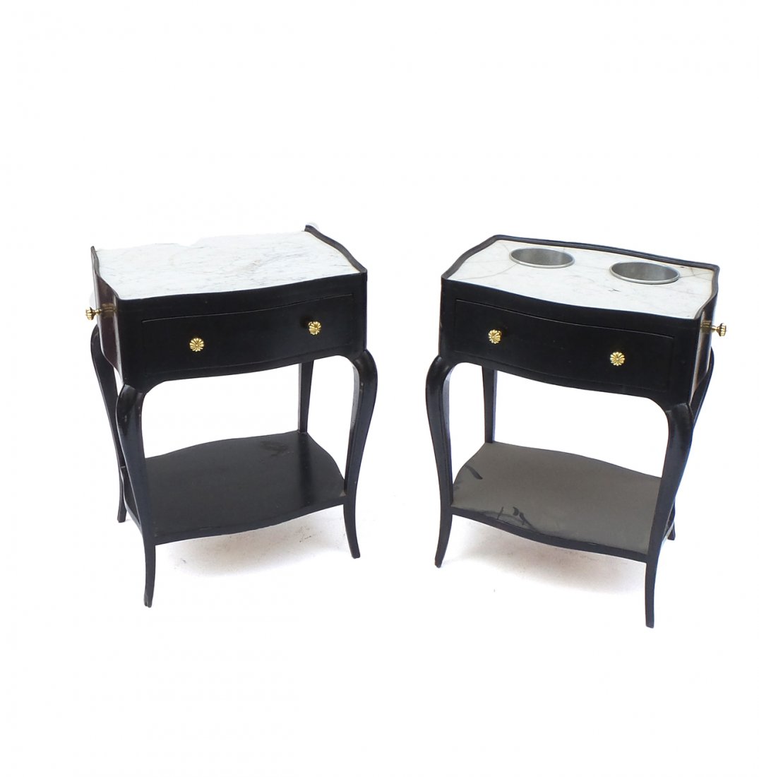 Pair of Black Lacquer Tables (1 of 10)