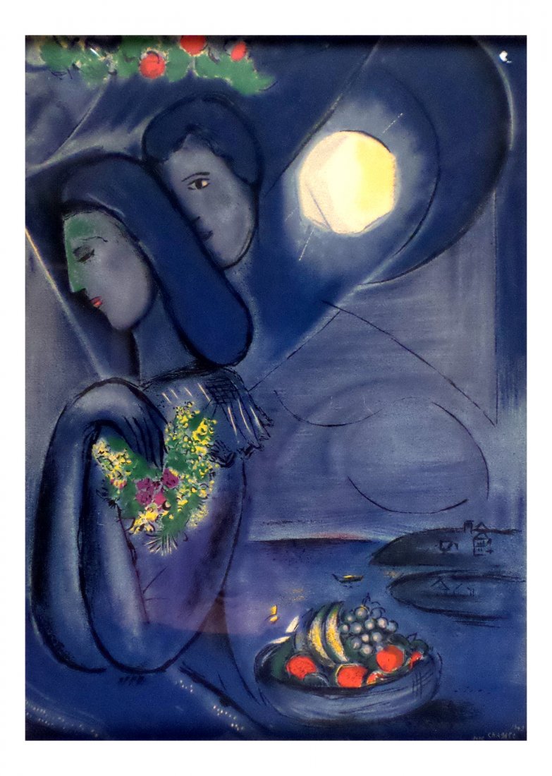 Marc Chagall, Lithograph of a Couple (1 of 3)