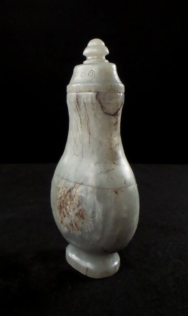 Asian Grey Jade Covered Urn (1 of 10)