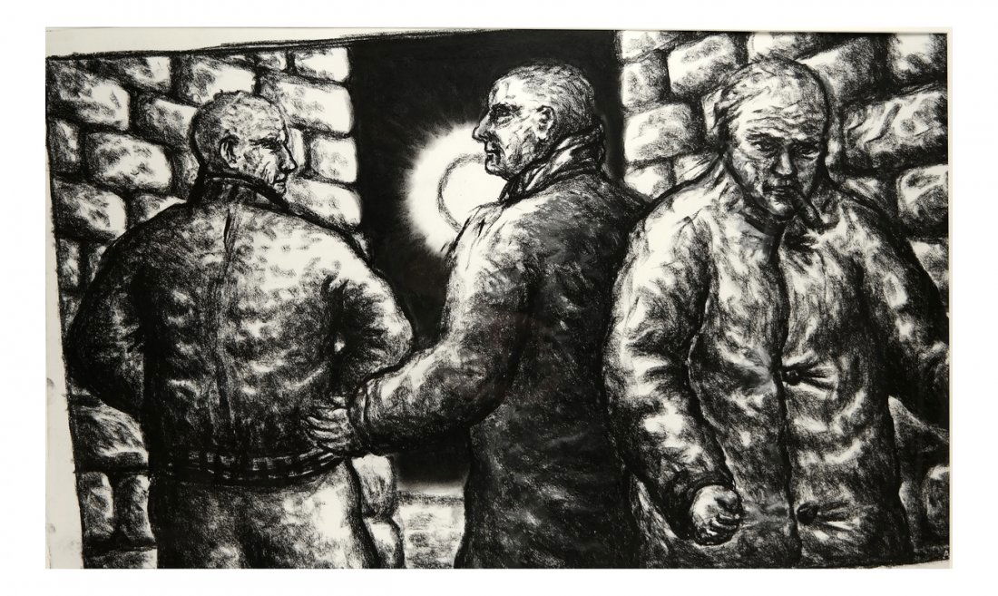 A. Podar, Standing Men - Lithograph (1 of 2)