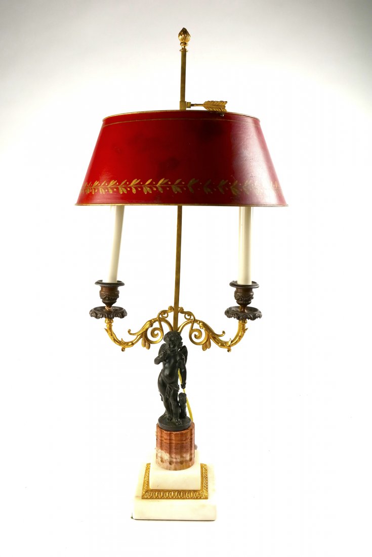 19th C. Cherub Bouillotte Lamp (1 of 6)