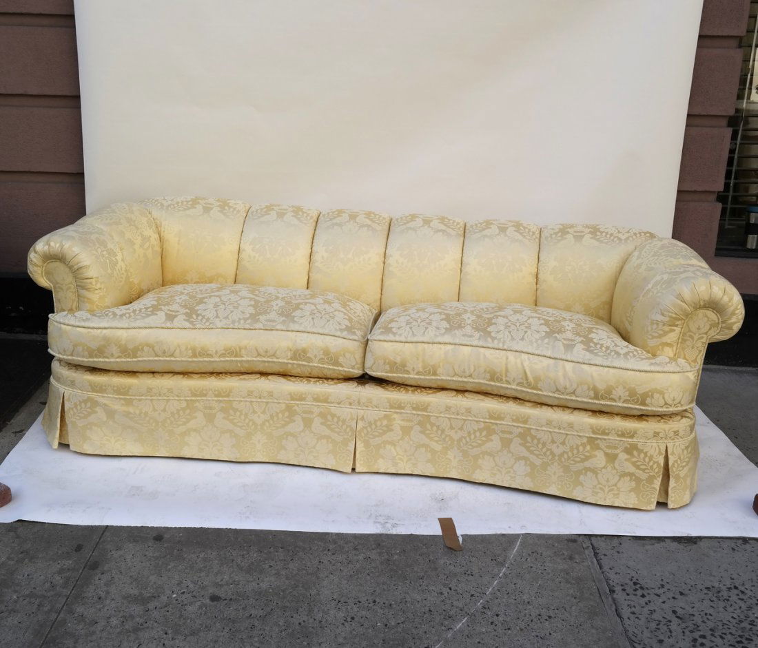Yellow Upholstered Sofa (1 of 3)
