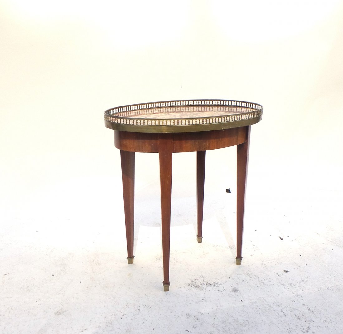 French Oval Marble Top Table (1 of 5)