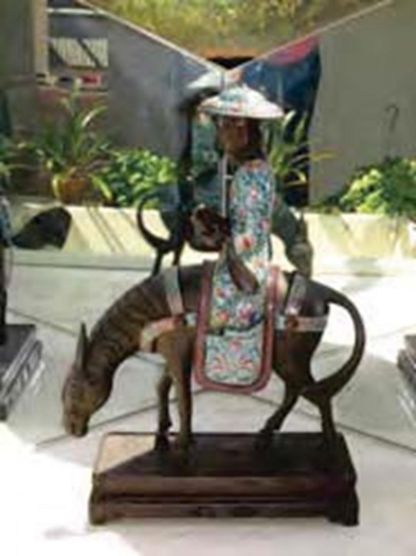 Chinese Sculpture, Man on a Donkey (1 of 1)