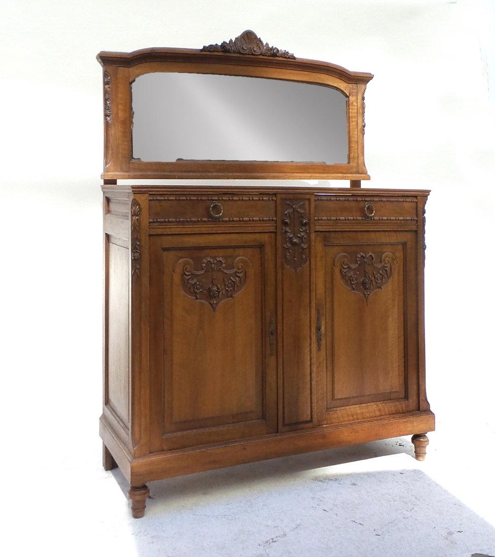 French Walnut Cabinet with a Mirror (1 of 5)