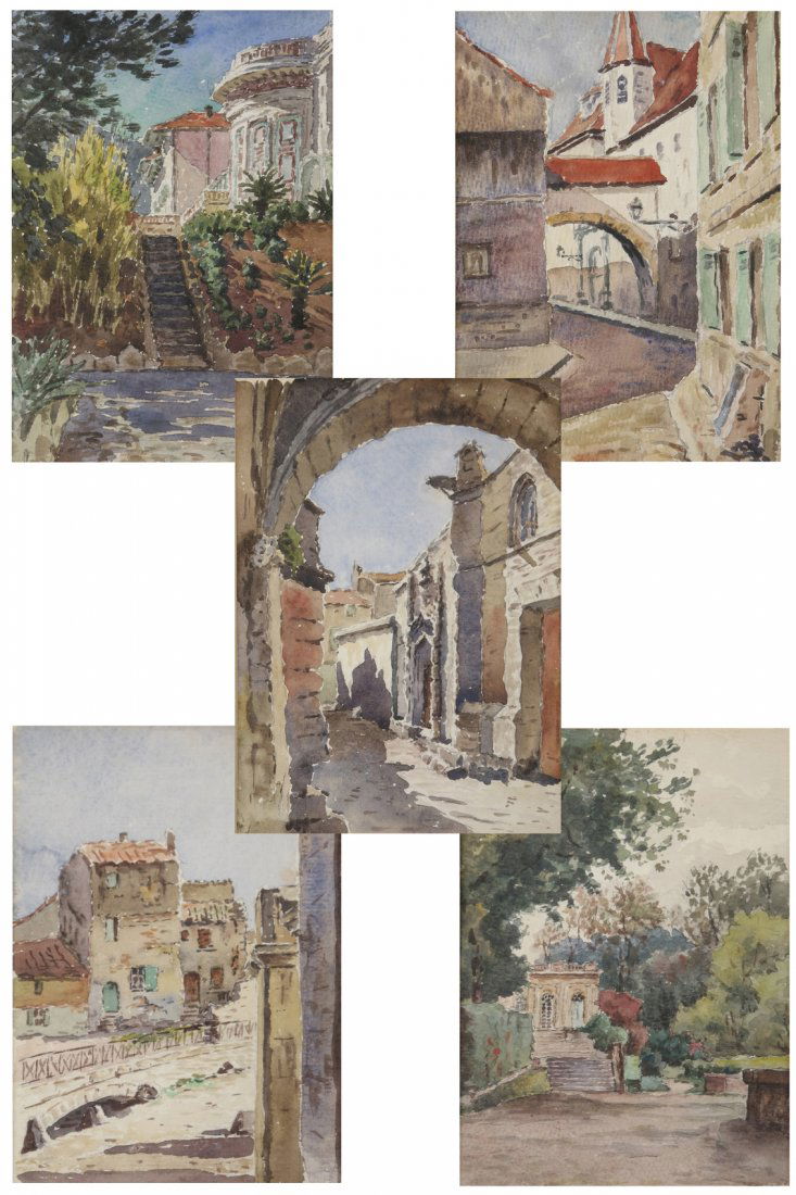 Five Scenic Watercolors (1 of 8)