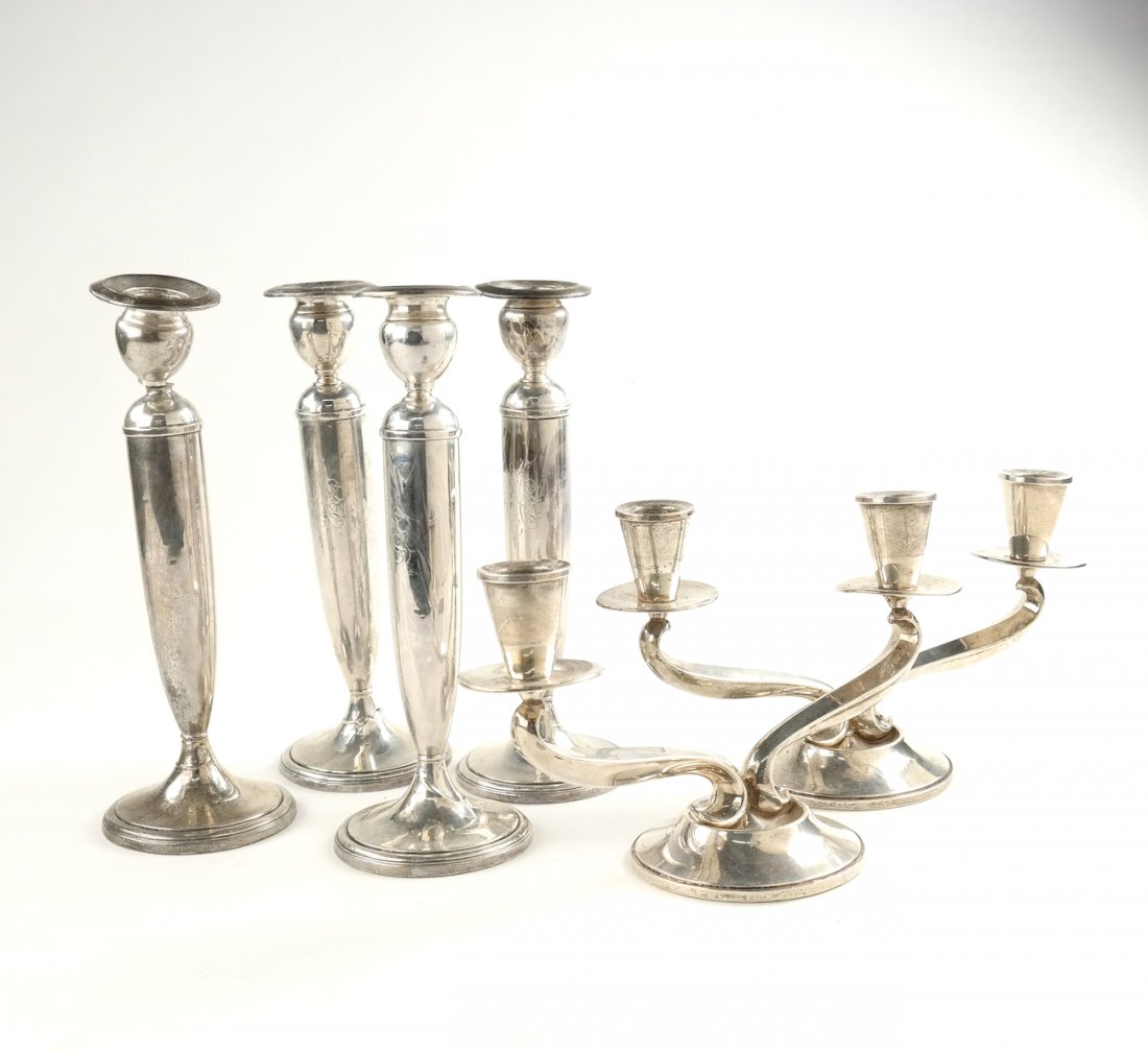 Two Candleholders and Four Candlesticks (1 of 8)