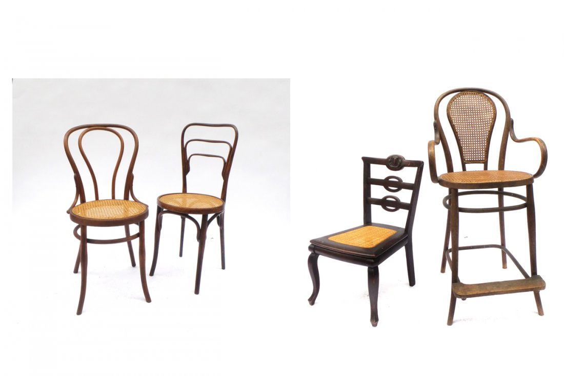 Three Bentwood Chairs, One Child's Chair (1 of 6)