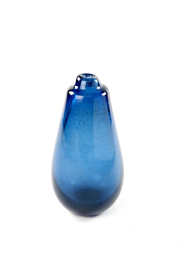 Venini, "Bollicine" Blue Vase (1 of 3)