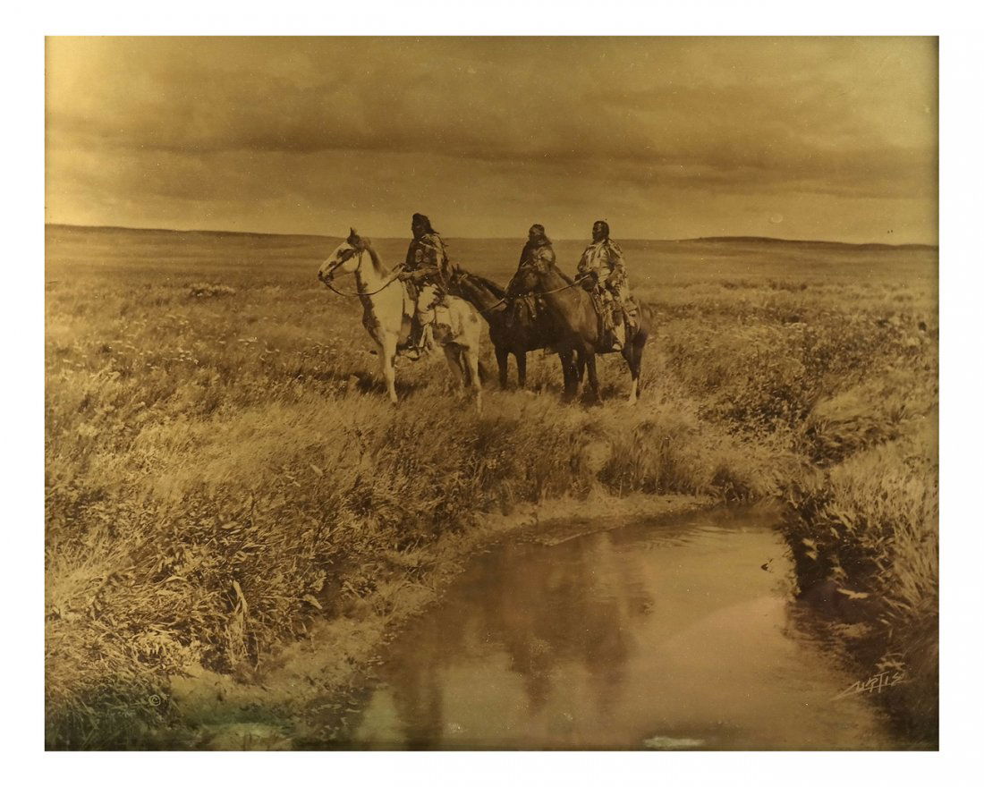 Edward S. Curtis, "The Three Chiefs" Orotone (1 of 10)