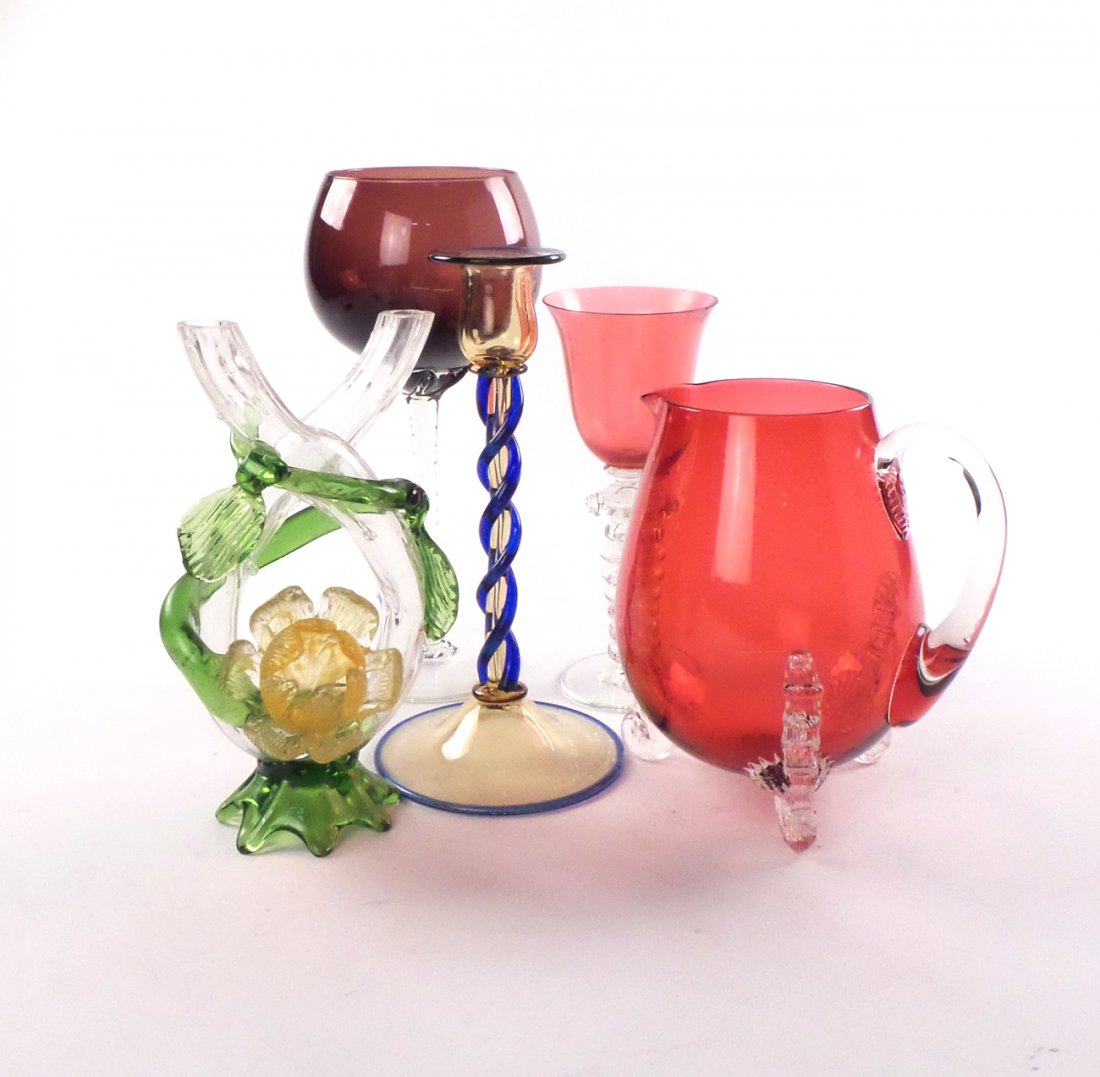 Five Pieces of Venetian Glassware (1 of 5)