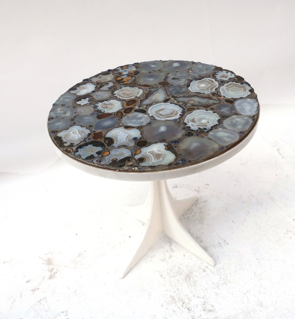 Modern Cafe Table with Agate Top (1 of 5)