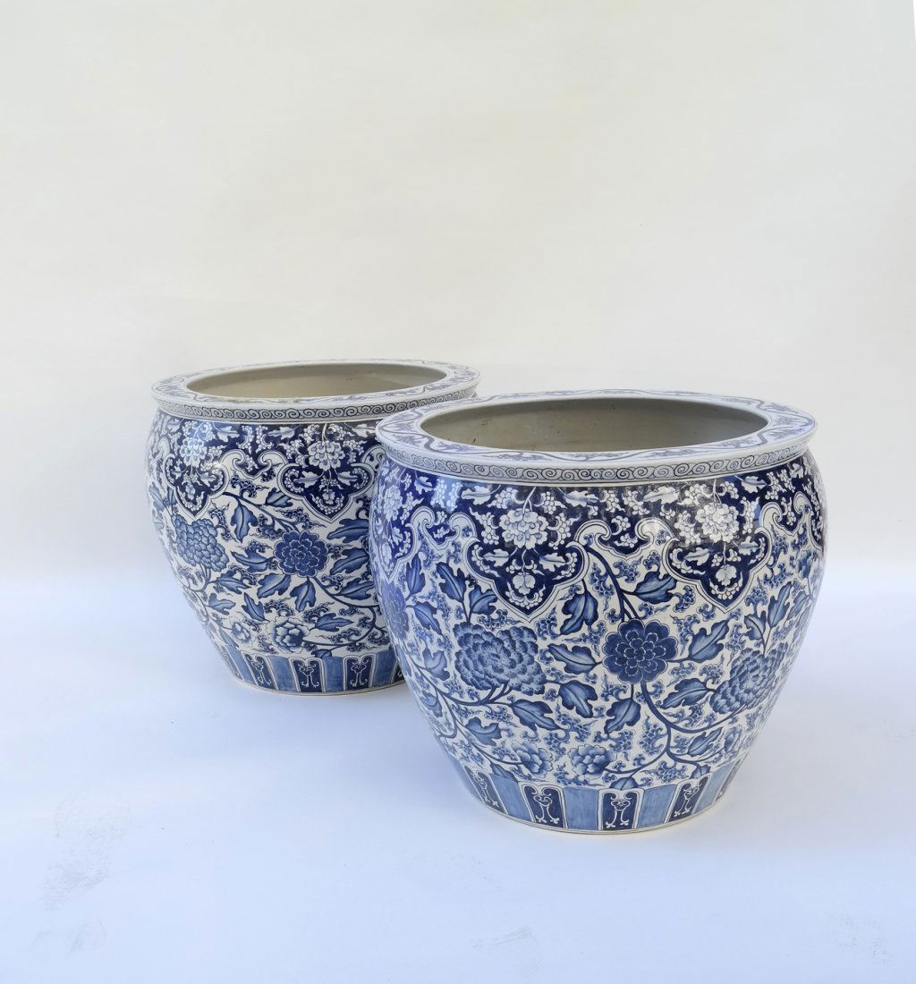 Pair of Asian Style Planters (1 of 6)