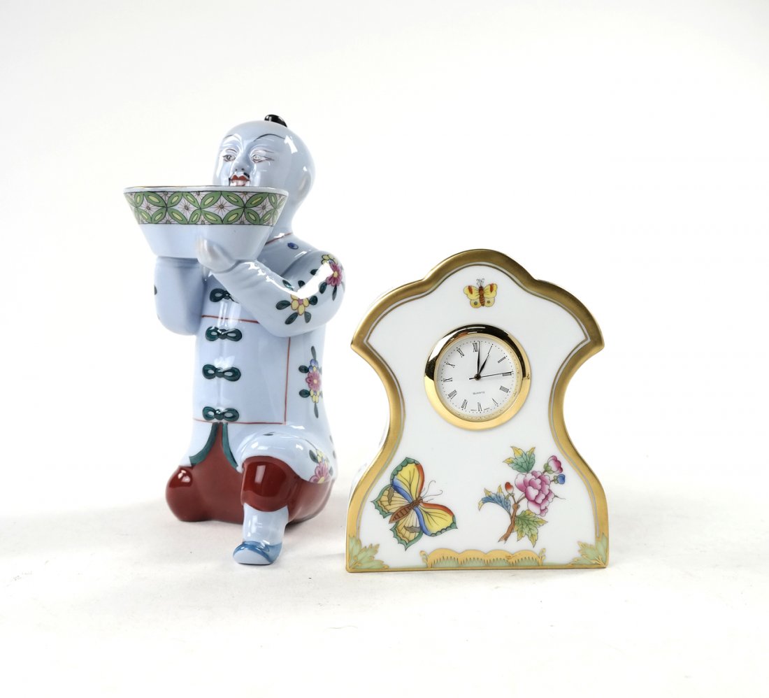 Herend Porcelain - Clock and Figurine (1 of 4)