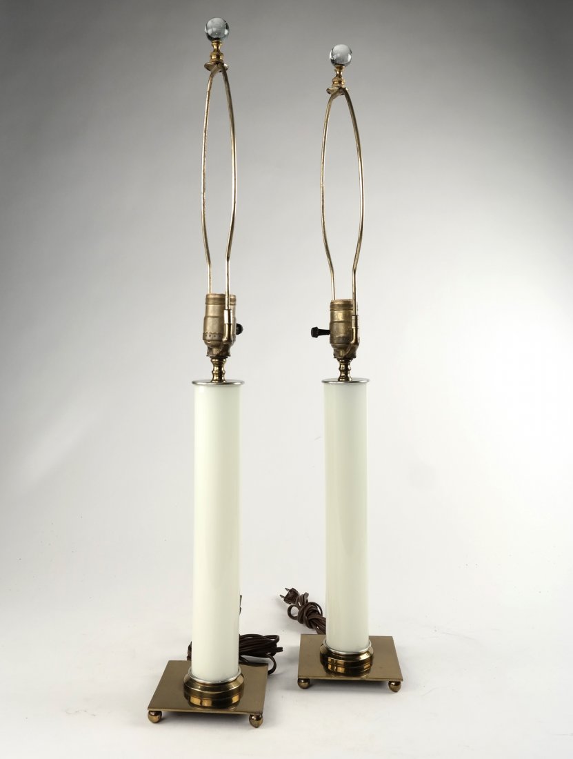 Pair of White Table Lamps (1 of 6)