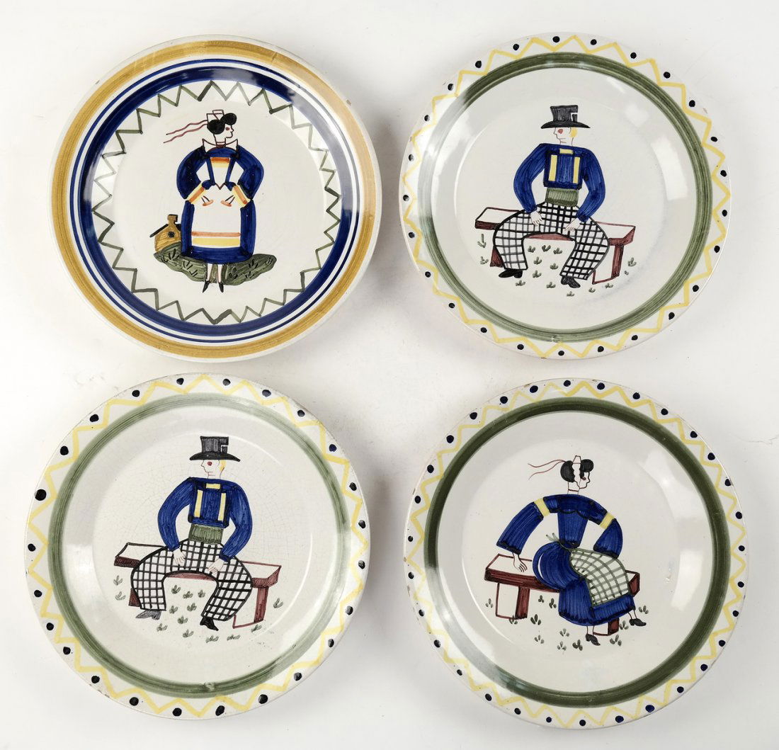 Four Henriot Quimper Plates (1 of 5)