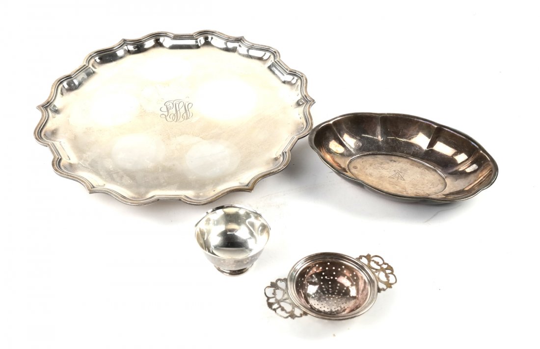 Sterling Silver Salver and Bowls (1 of 7)