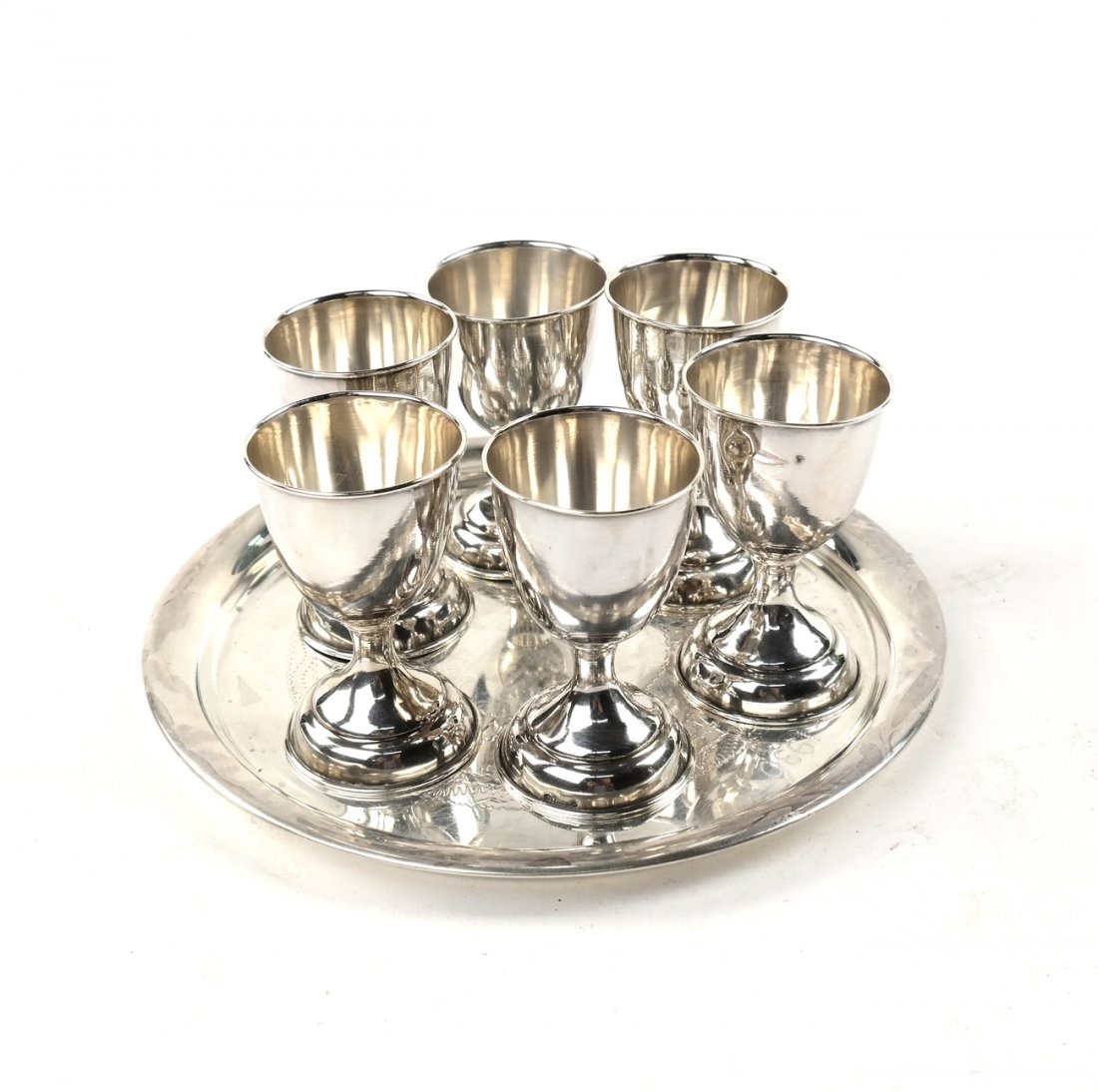 Seven Sterling Items - Cups, Tray (1 of 4)