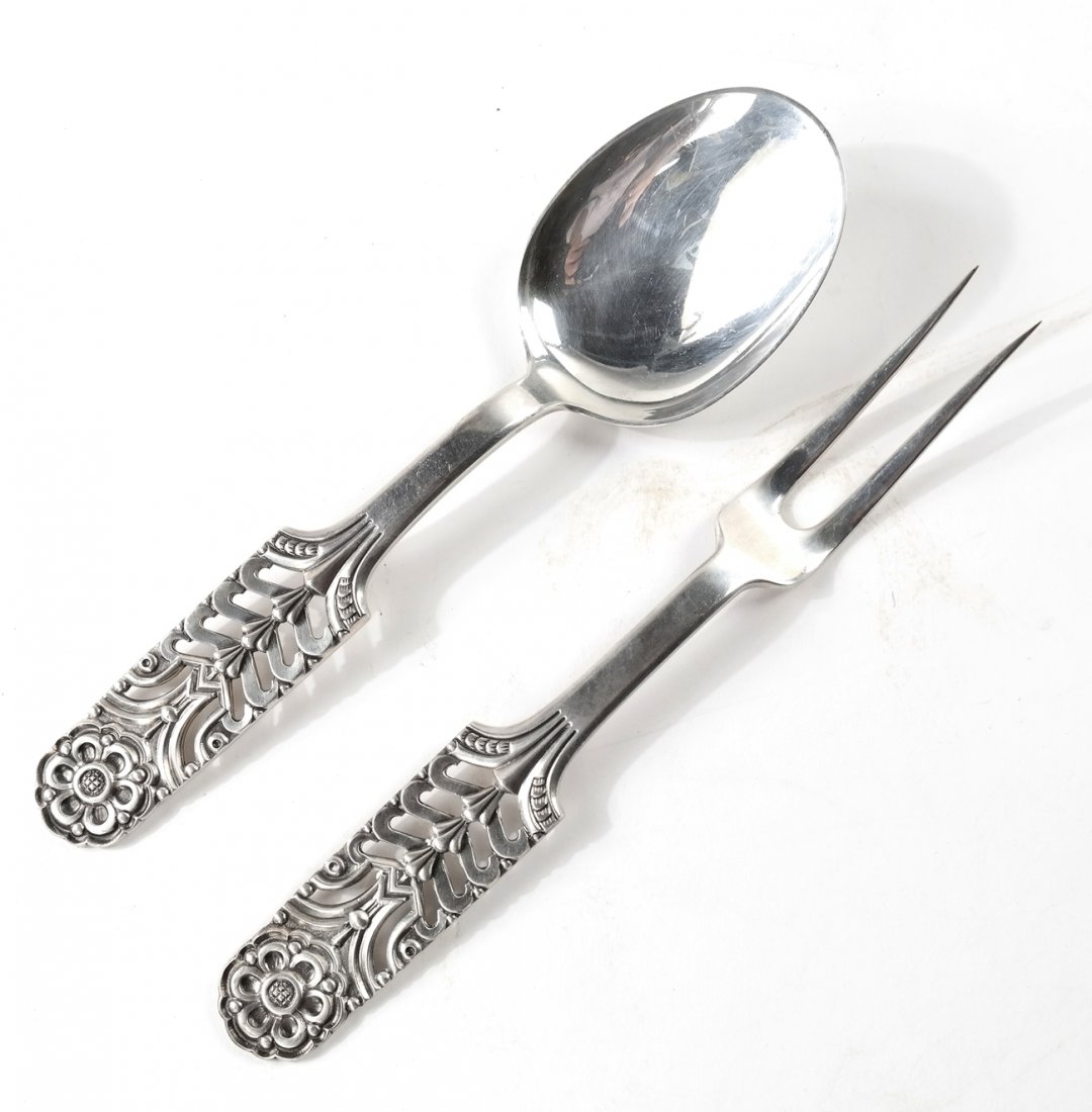 Sterling Silver Serving Fork & Spoon (1 of 6)