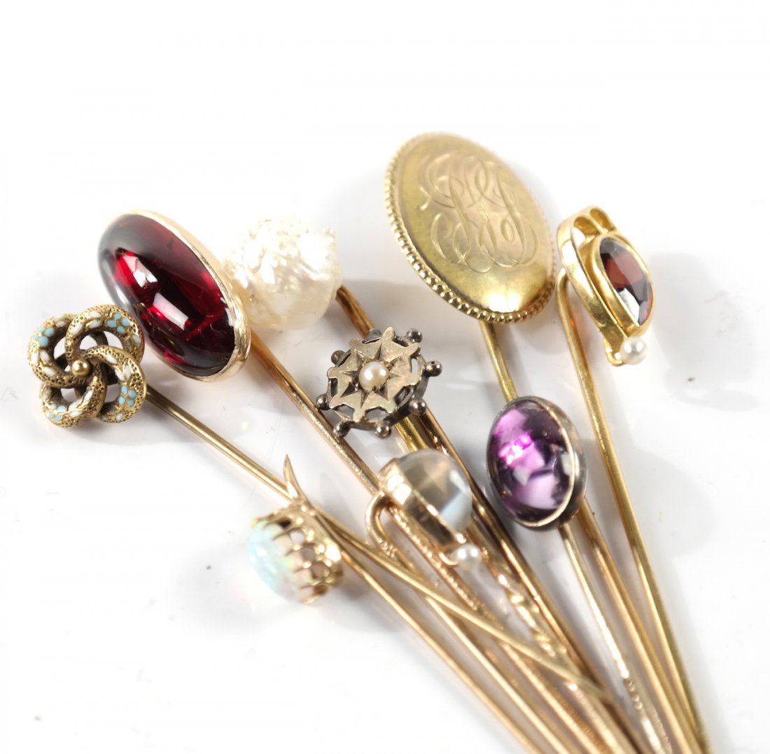Antique and Vintage Gold Stick Pins (1 of 3)