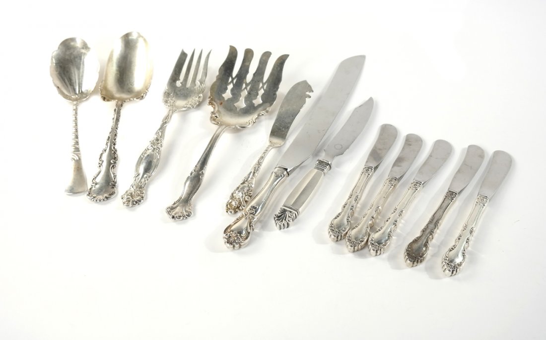 Lot of 13 Sterling Silver Serving Pieces (1 of 4)