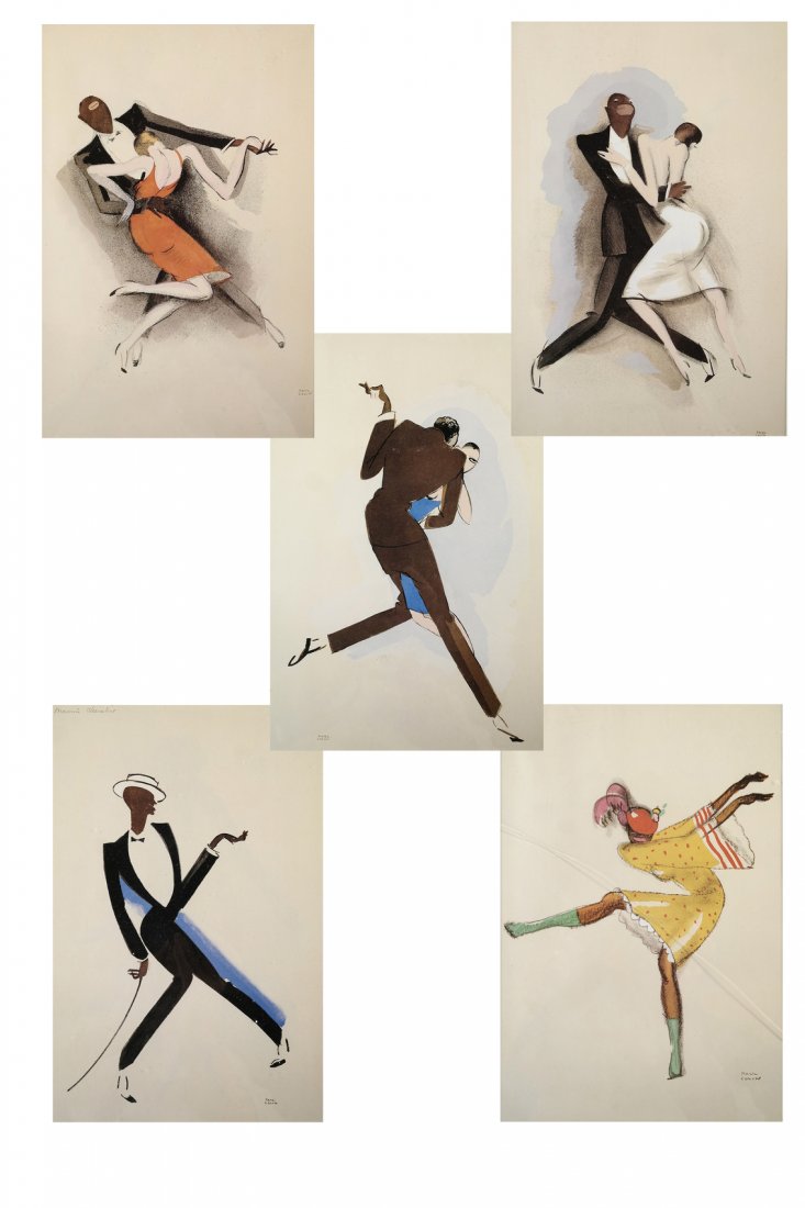 Group of Six Lithographs, "Dancers" (1 of 6)