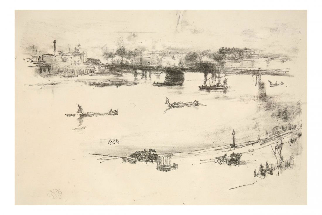 James McNeil Whistler, River Lithograph (1 of 3)