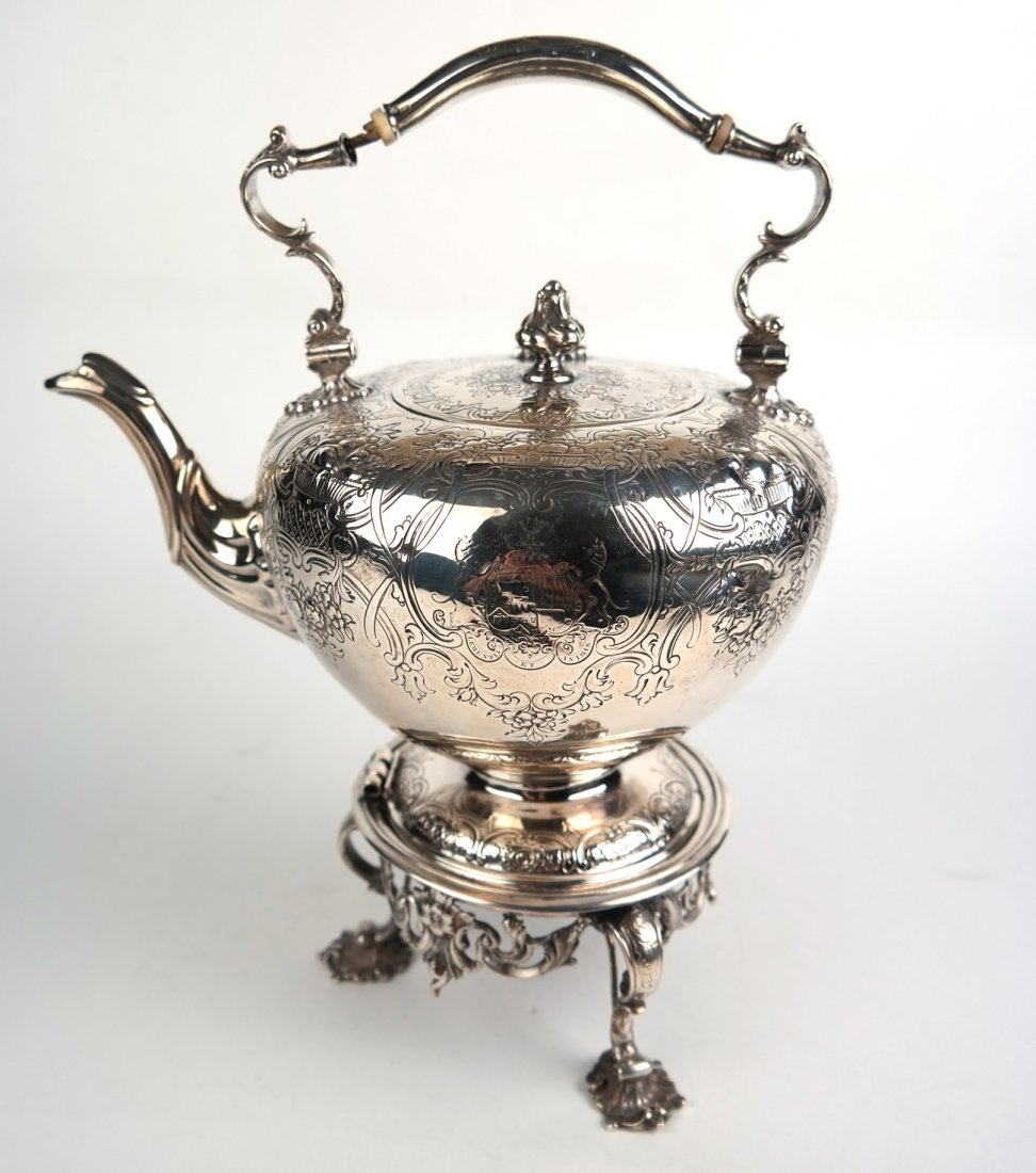 Sterling Teapot on Stand with Burner (1 of 9)