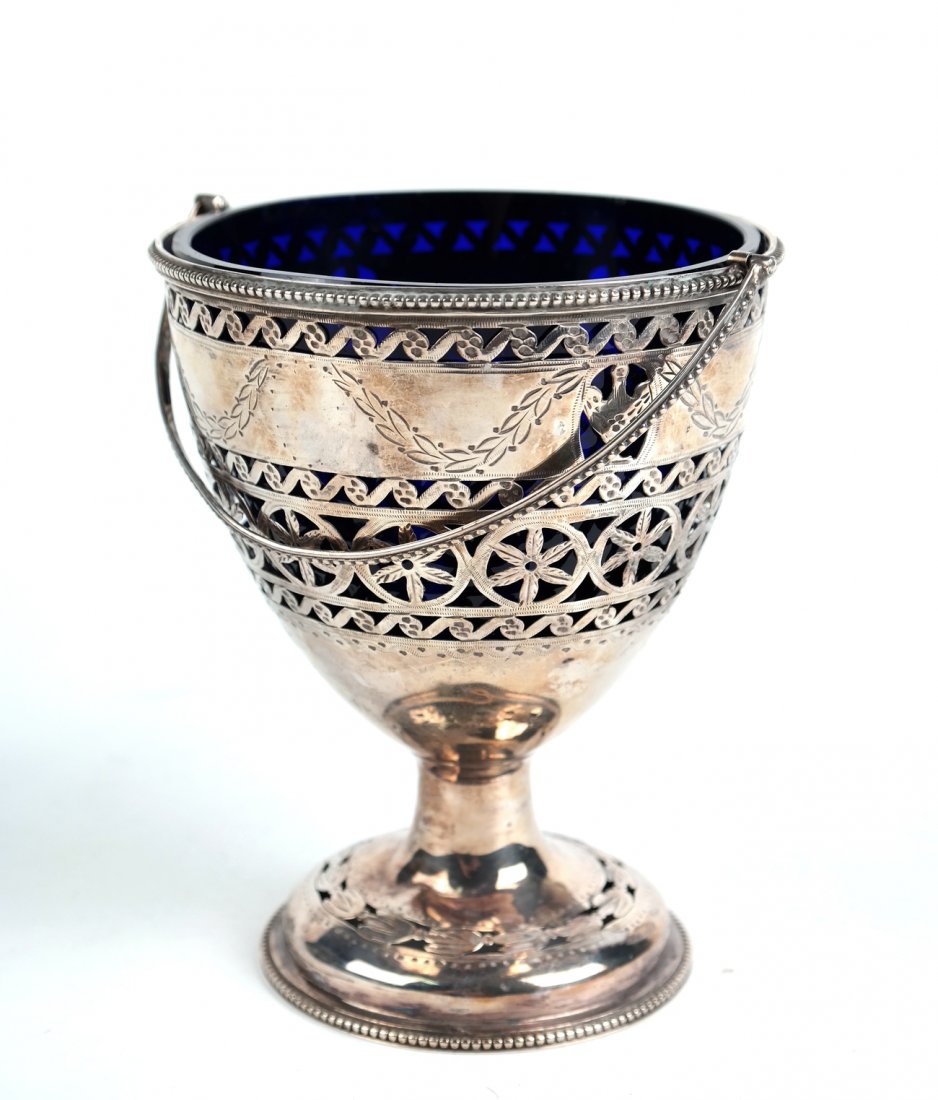 Sterling Silver Basket with Cobalt Liner (1 of 5)