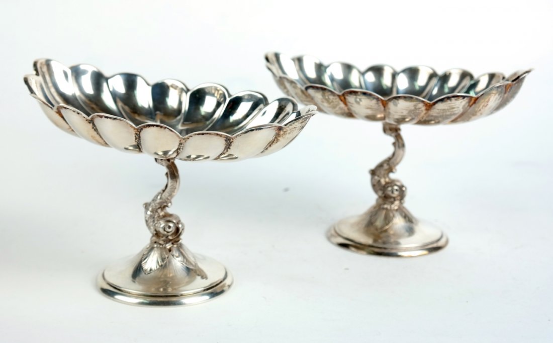 Wright Kay & Co, Pair Sterling Compotes (1 of 6)