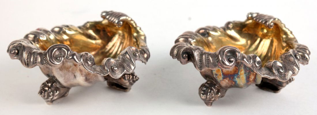 Pair of Sterling Baroque Salt Cellars (1 of 5)