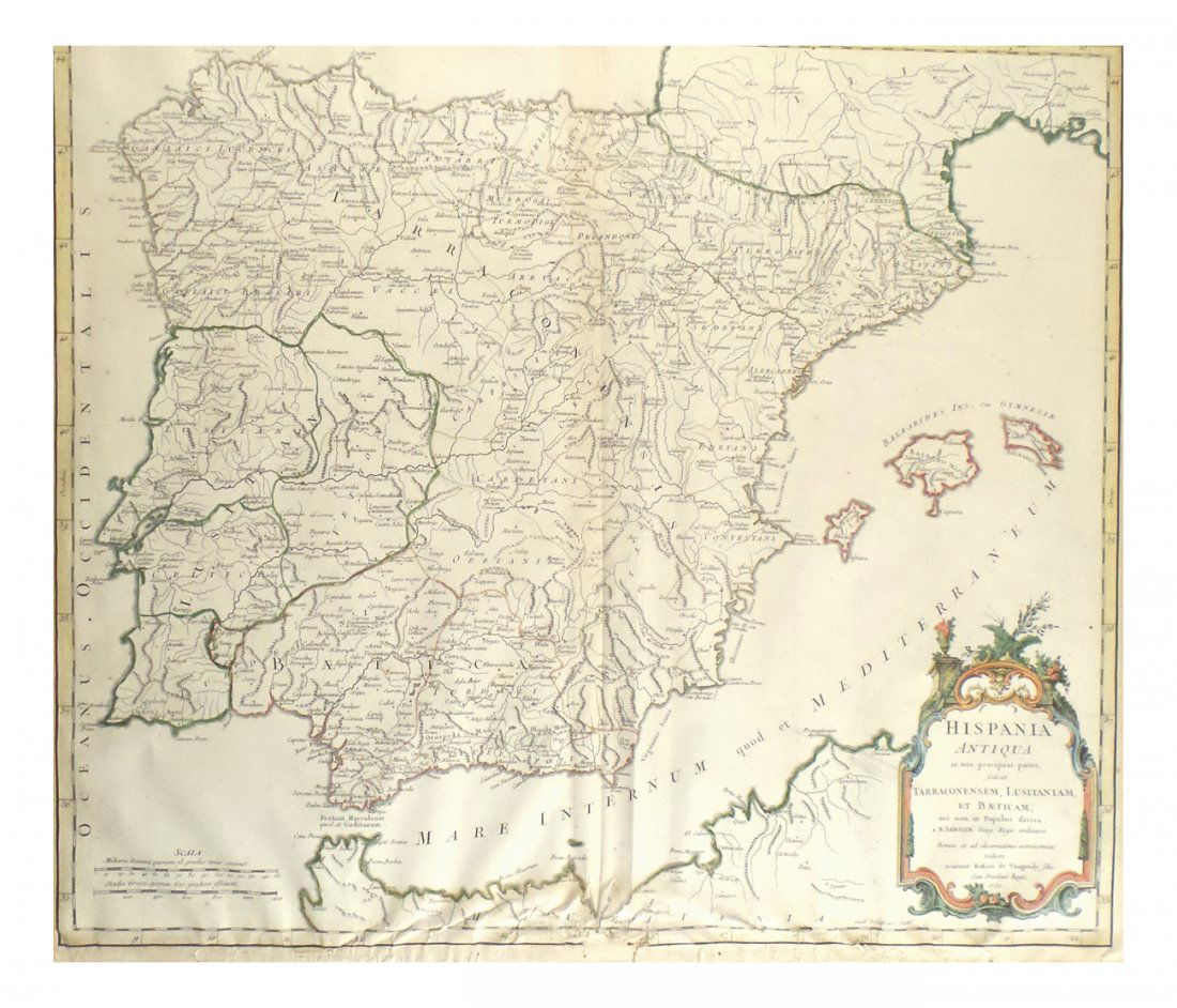 Map of Spain, Robert de Vaugondy (1 of 4)
