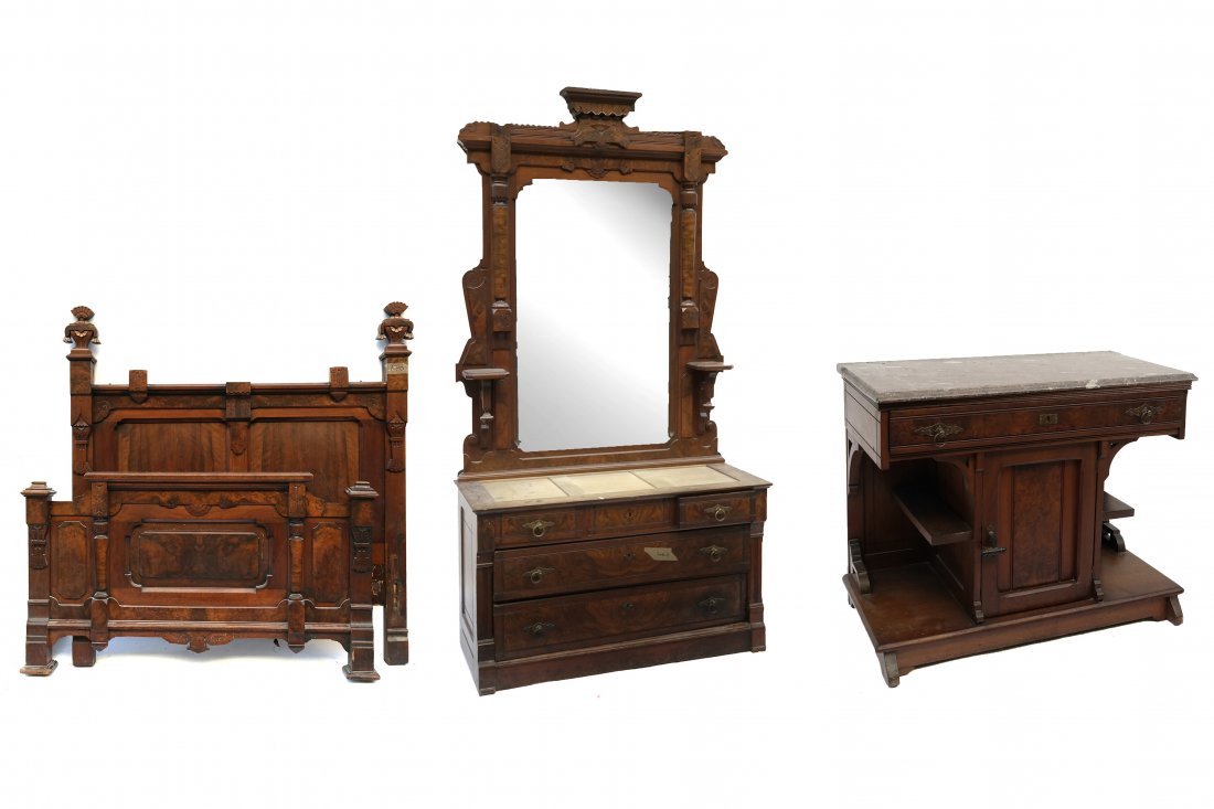 3Piece Eastlake Victorian Bedroom Set
