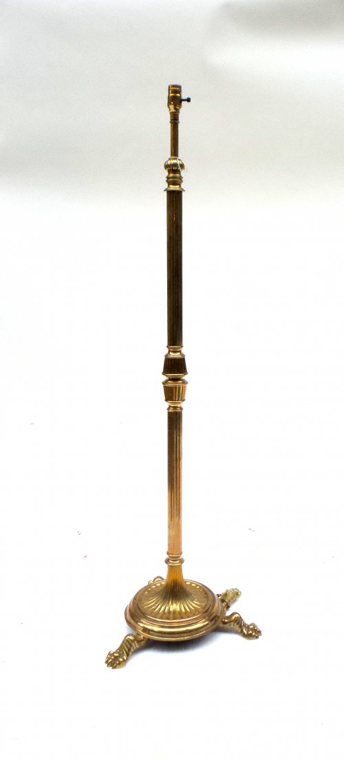 Regency-Style Brass Floor Lamp (1 of 5)