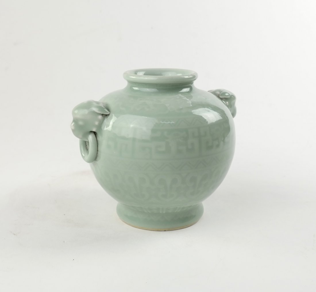 Chinese Celadon Incised Jar (1 of 5)