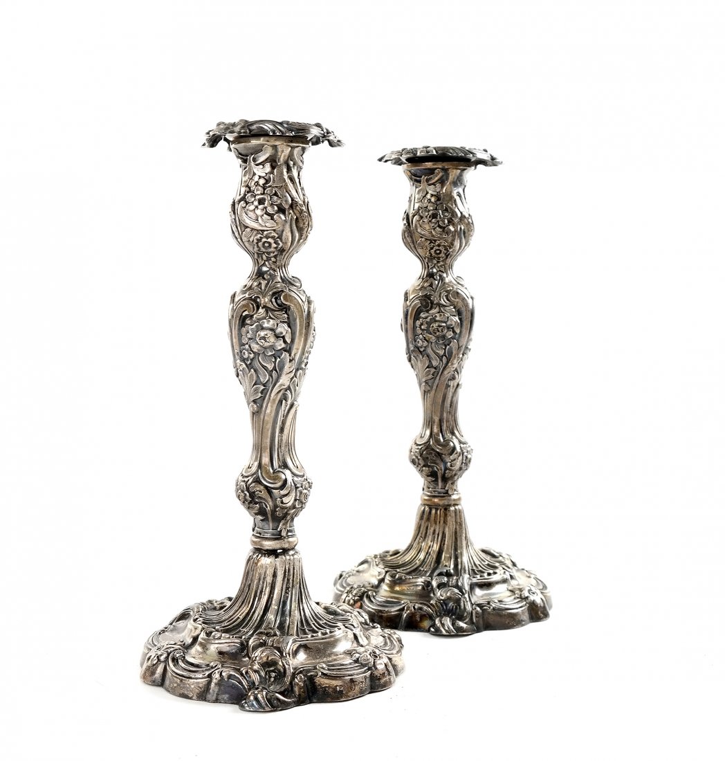 Pair of English Sterling Candlesticks (1 of 5)