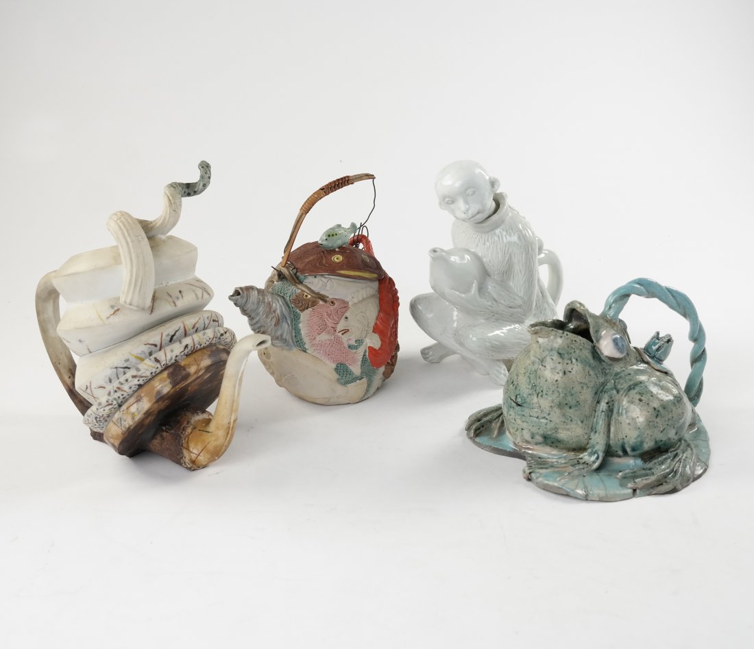 Three Artisanal Teapots, etc. (1 of 3)