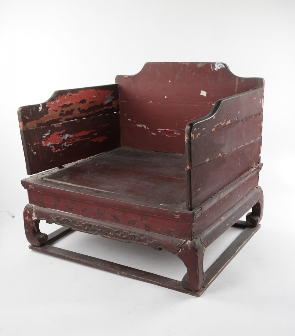 Chinese Low Square Chair (1 of 4)