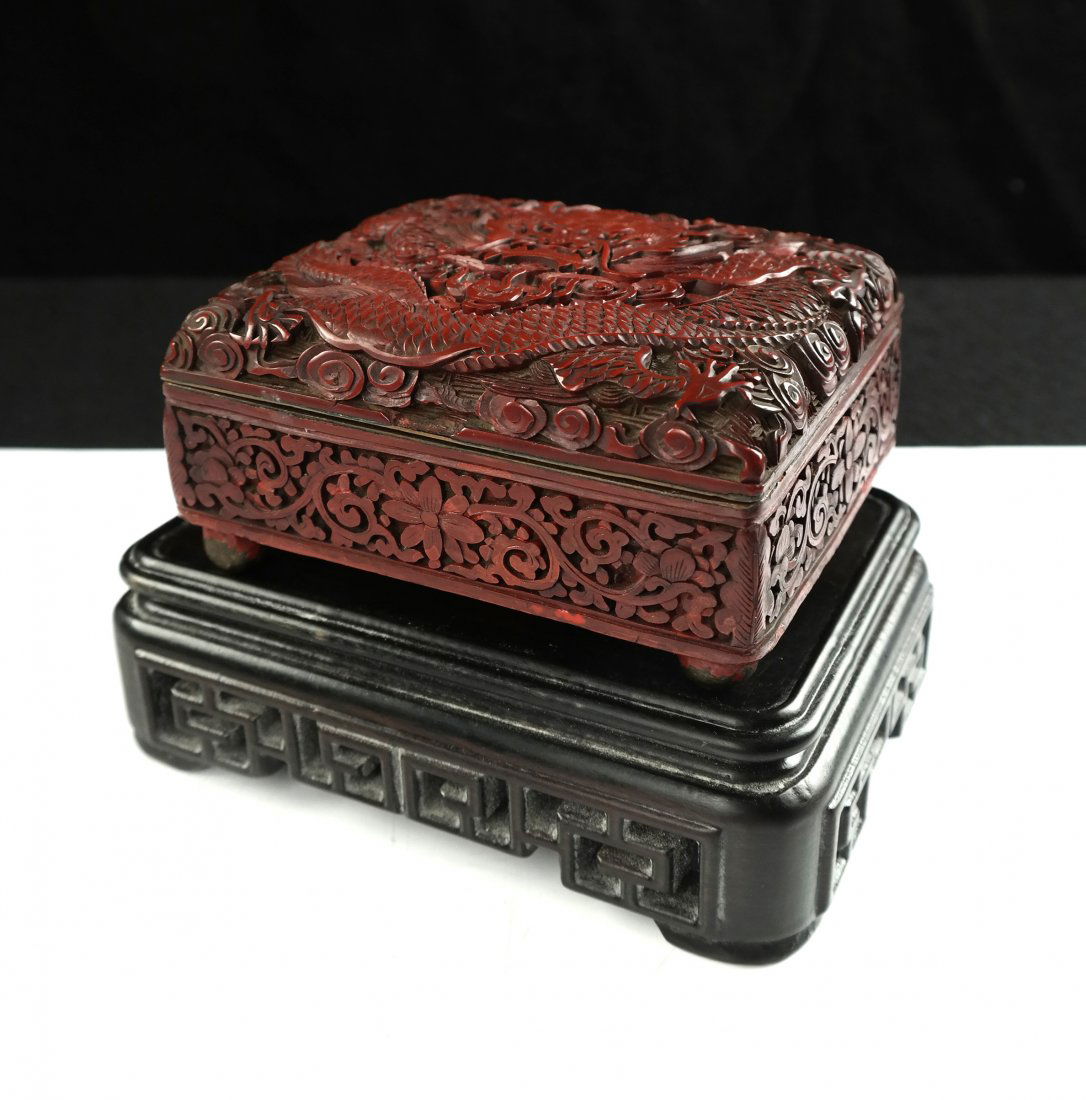 Chinese Cinnabar "Dragon" Box (1 of 8)