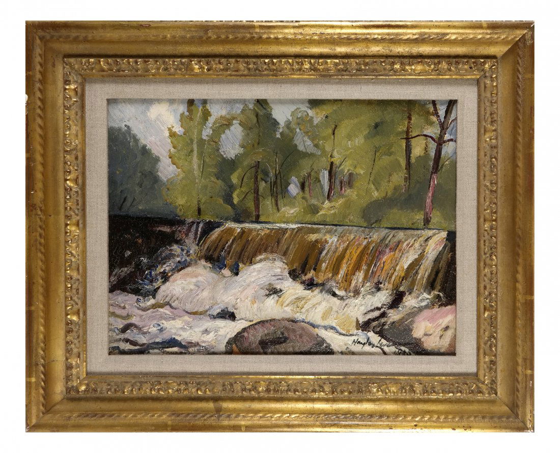 Hayler Lever, Waterfall- Oil on Masonite (1 of 3)