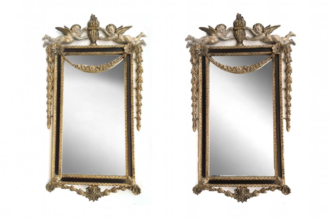 Pair of Carved and Gilt Mirrors (1 of 6)