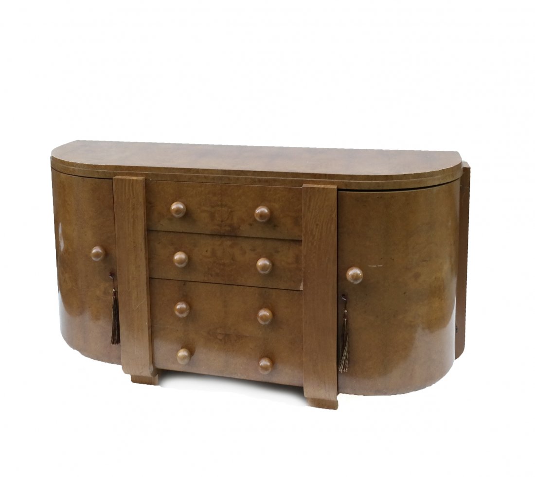 Art Deco Burl Walnut Sideboard (1 of 7)