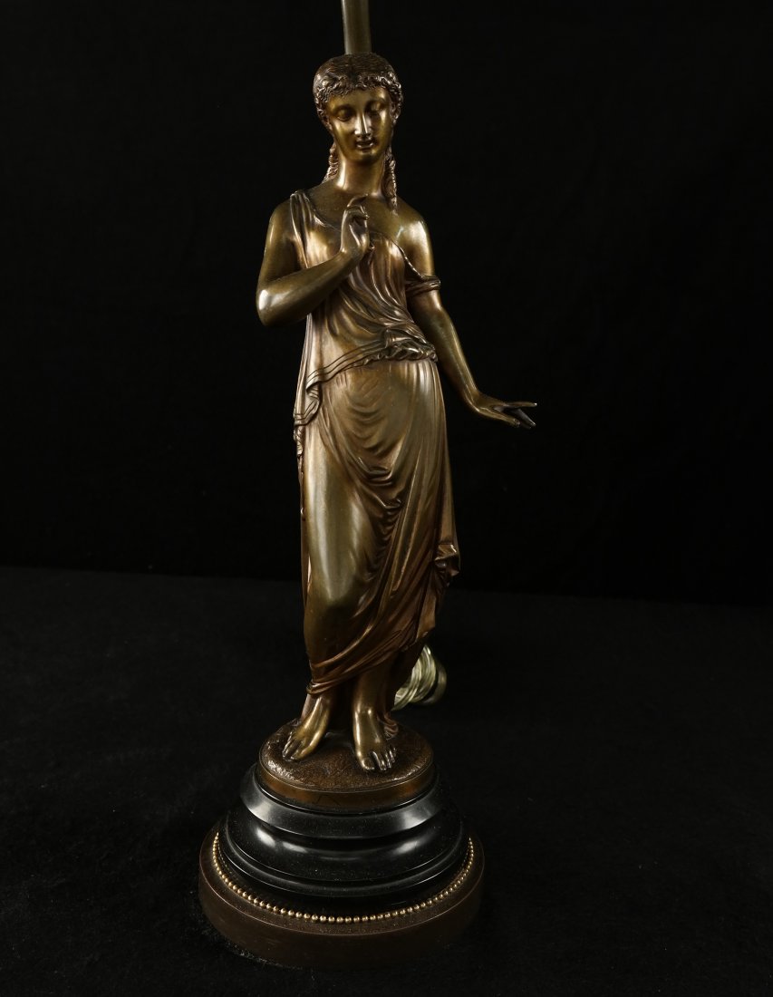 Bronze Female Figural Lamp (1 of 7)