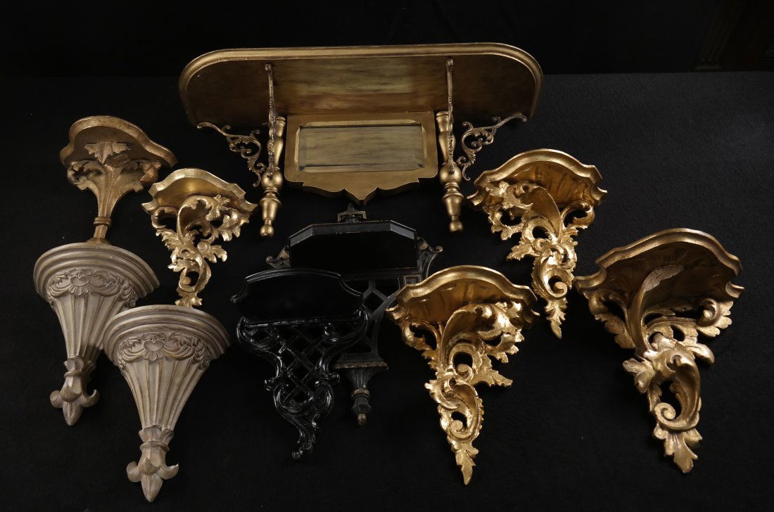 Ten Gilt Wood Shelves and Brackets (1 of 10)
