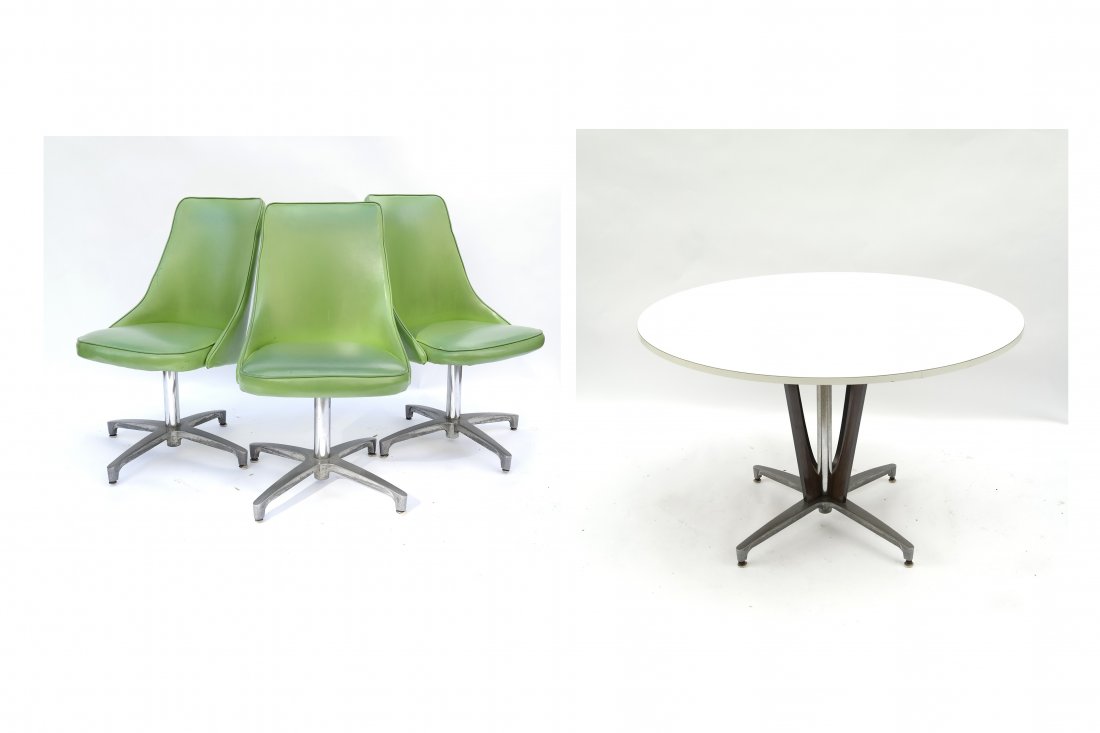 Vinyl Swivel Chairs and Formica Table (1 of 6)