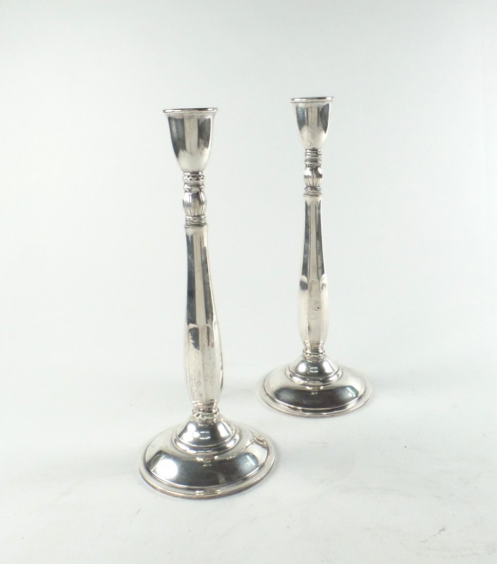 Pair of Sterling Silver Candlesticks (1 of 5)