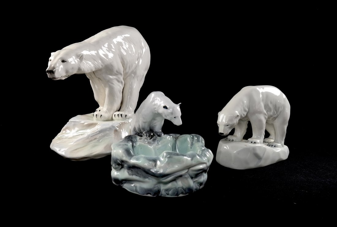 Collection of Three Ceramic Bears (1 of 10)