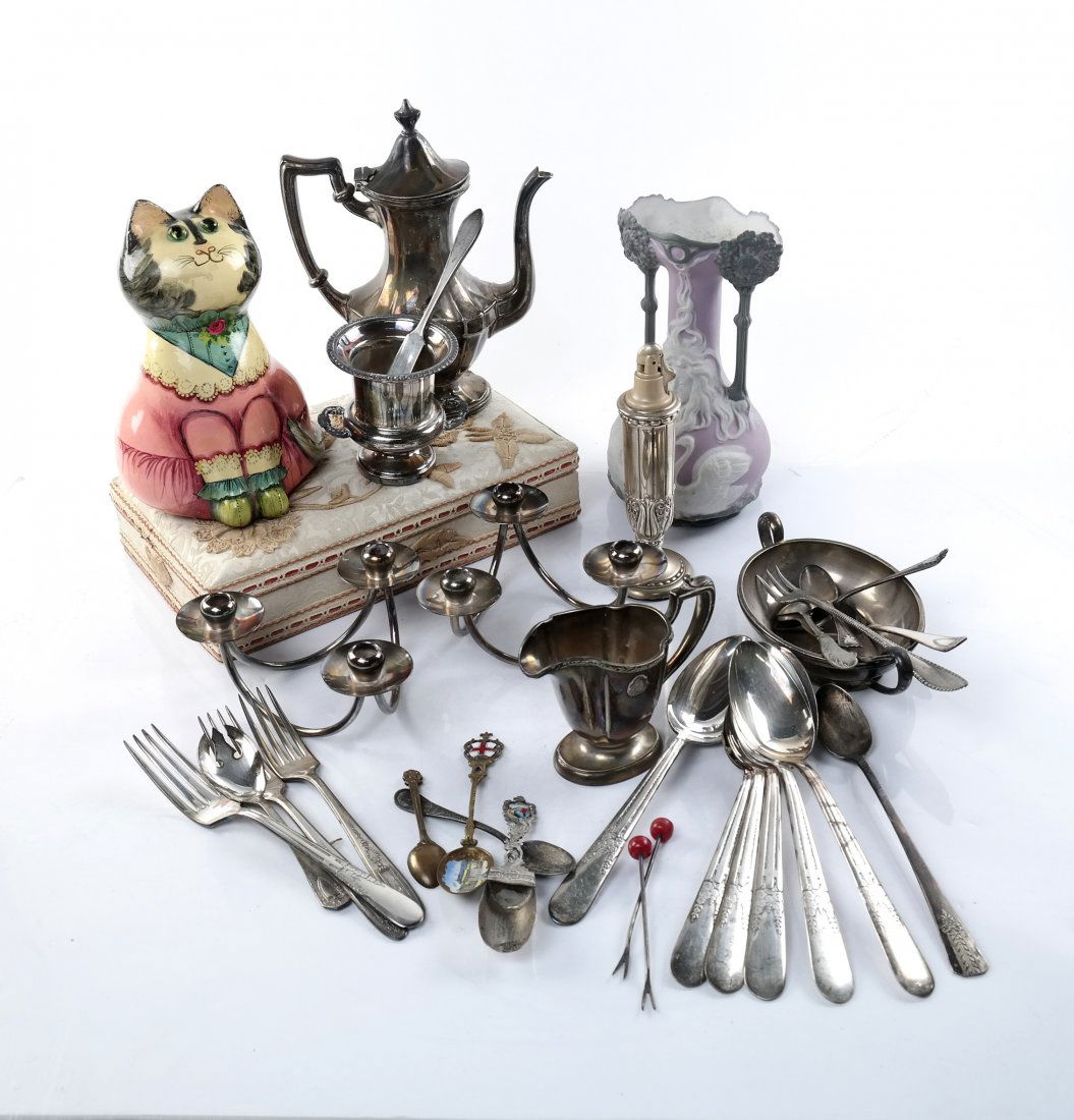 Assorted 50+ Silver Plate Pieces (1 of 10)